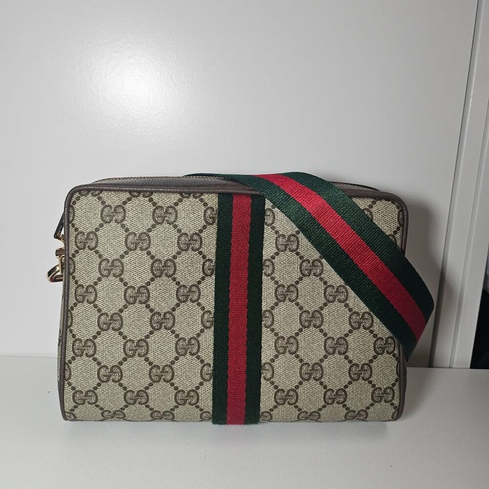Authentic Gucci Sherry Line Pouch customized w/ D Rings and unbranded strap COA